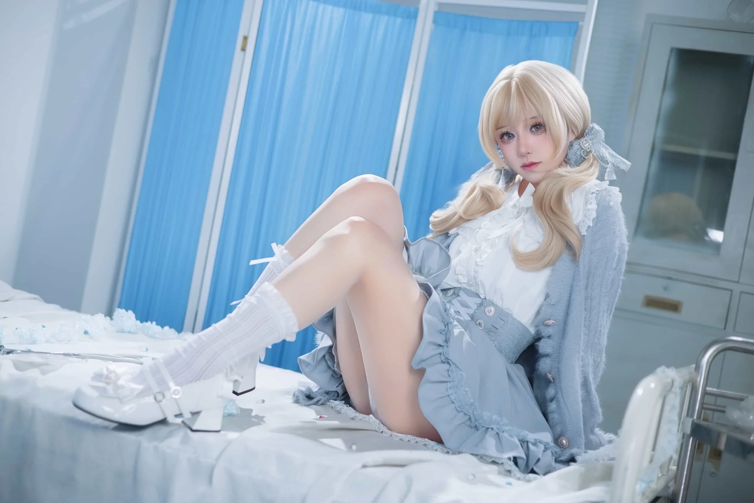 12月7日更新 写真合集(十万珍吱伏特、双木扶苏、小容仔咕咕咕w、星澜、亚马逊鲶鱼、一色雨、桜井宁宁、羽生三未) 2 Etu双木扶苏 No.007 水色地雷 40P 593MB tuya scaled